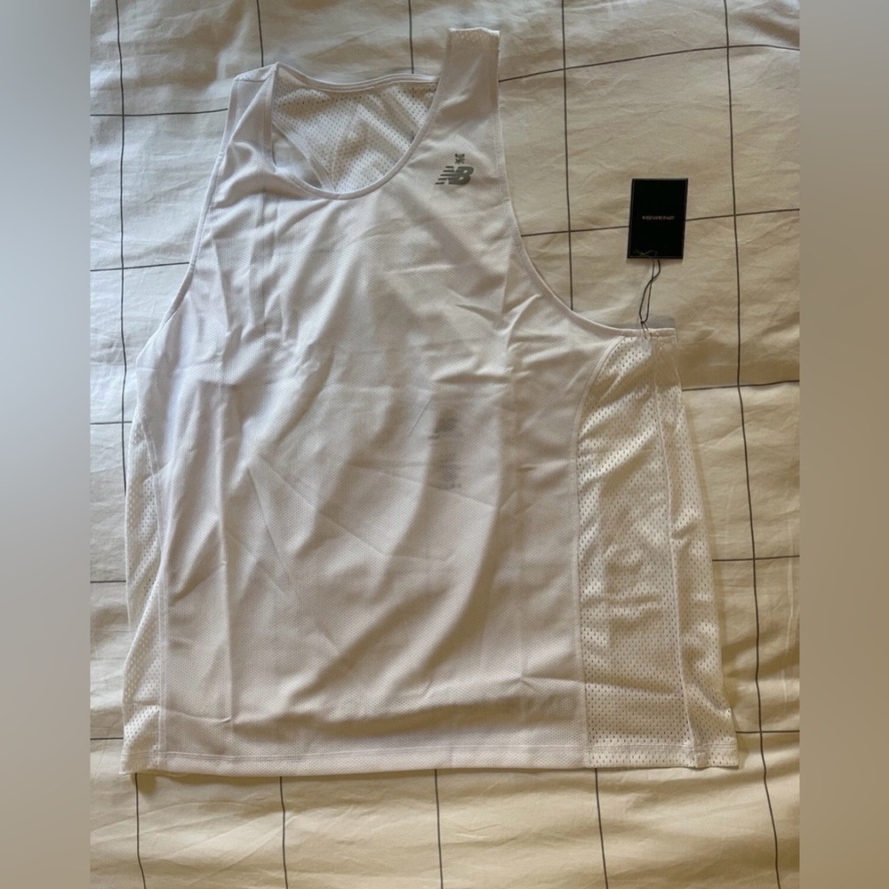 Aime Leon Dore ALD / New Balance Racing Singlet White Tank Top SS23 Size XXL.